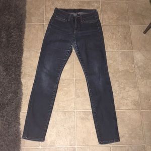 Medium wash blue skinny jeans